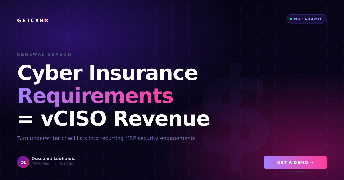 MSP advisor reviewing cyber insurance requirements with a client