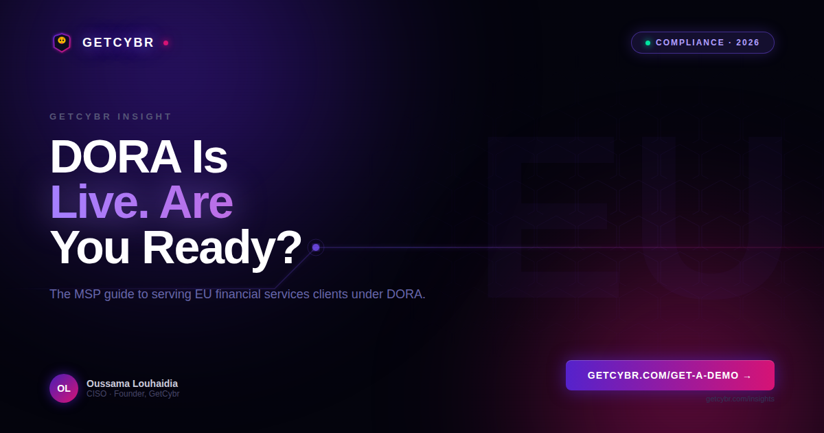 vCISO advisor reviewing DORA compliance requirements with a financial services client